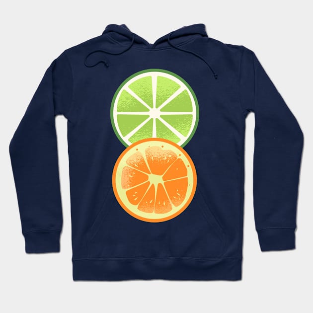 orange and lemon Hoodie by Imutobi